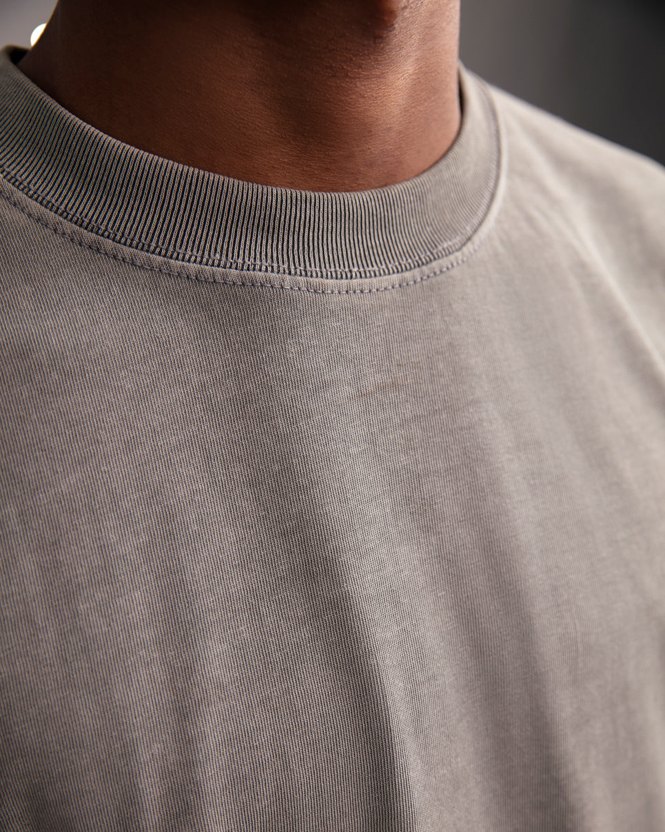 Light Grey Acid Washed Blank T-shirt