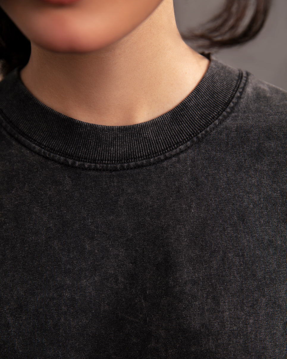 Acid Washed Grey Blank T-shirt