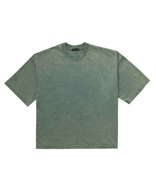 Acid Washed Green Blank T-shirt