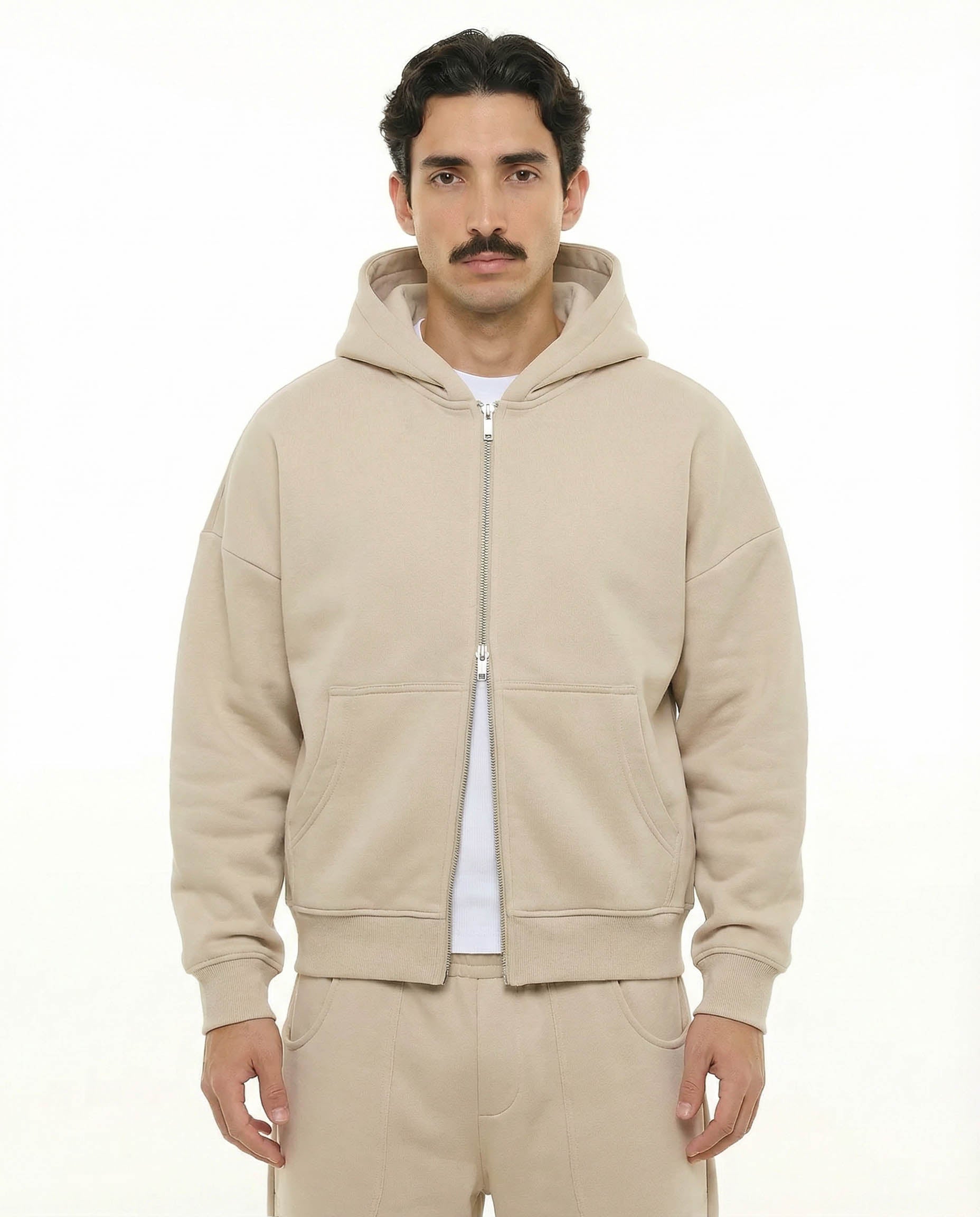 Comfy Zip Up - Beige
