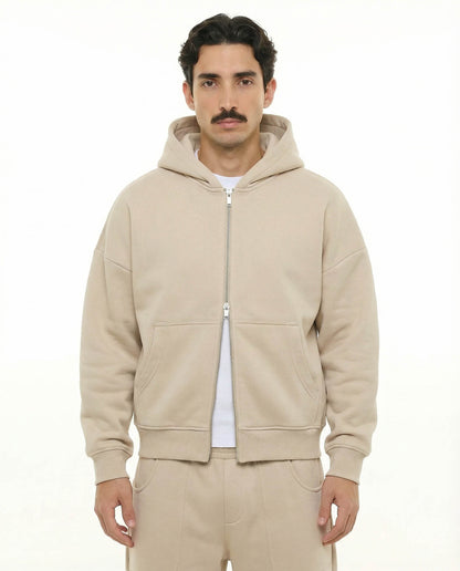 Comfy Zip Up - Beige