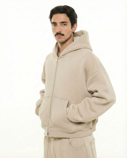 Comfy Zip Up - Beige