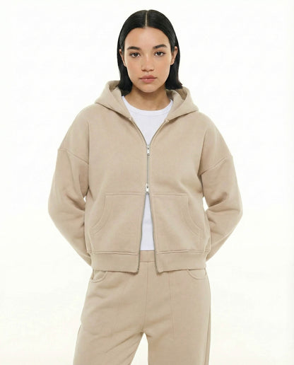 Comfy Zip Up - Beige
