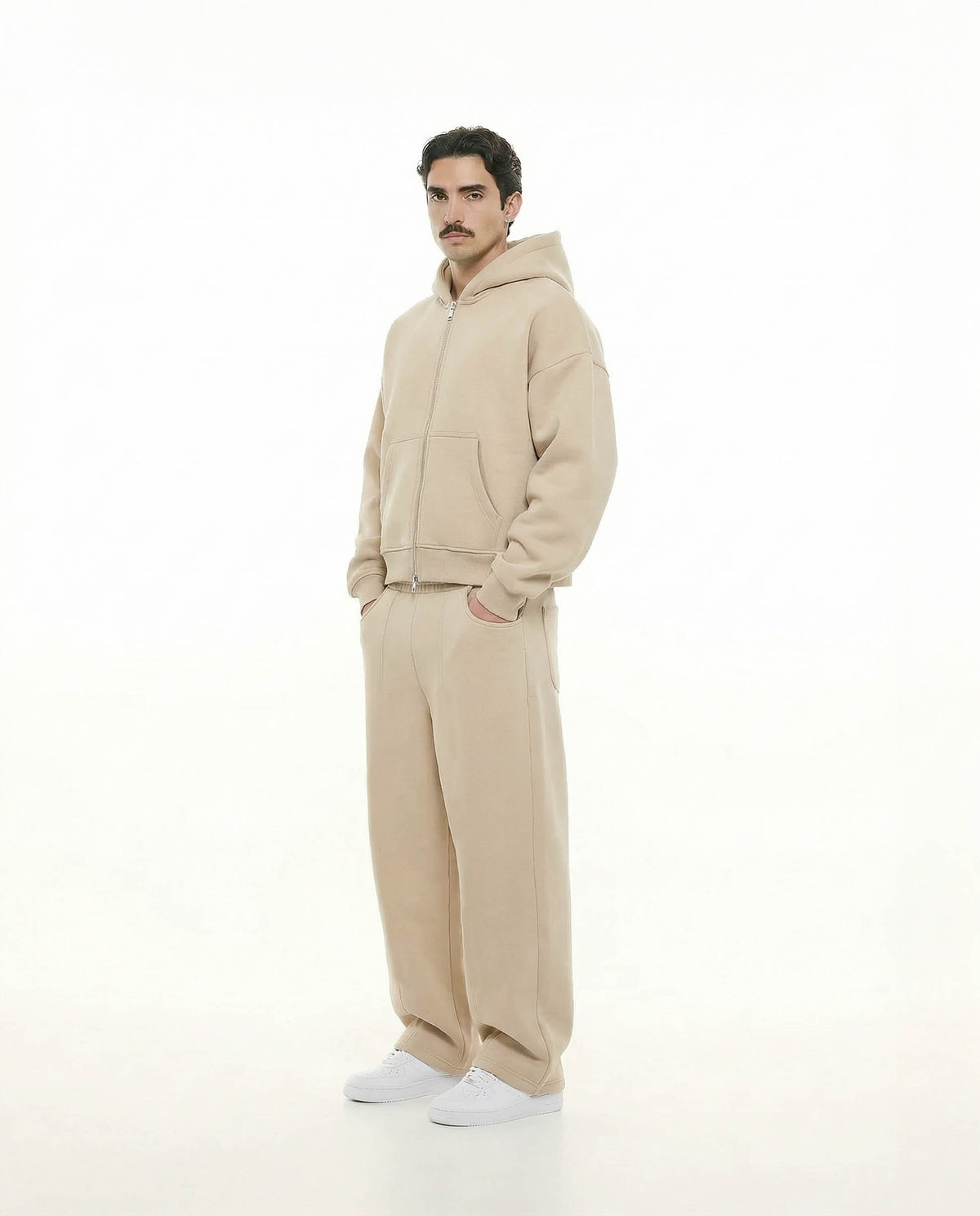 Comfy Zip Up - Beige