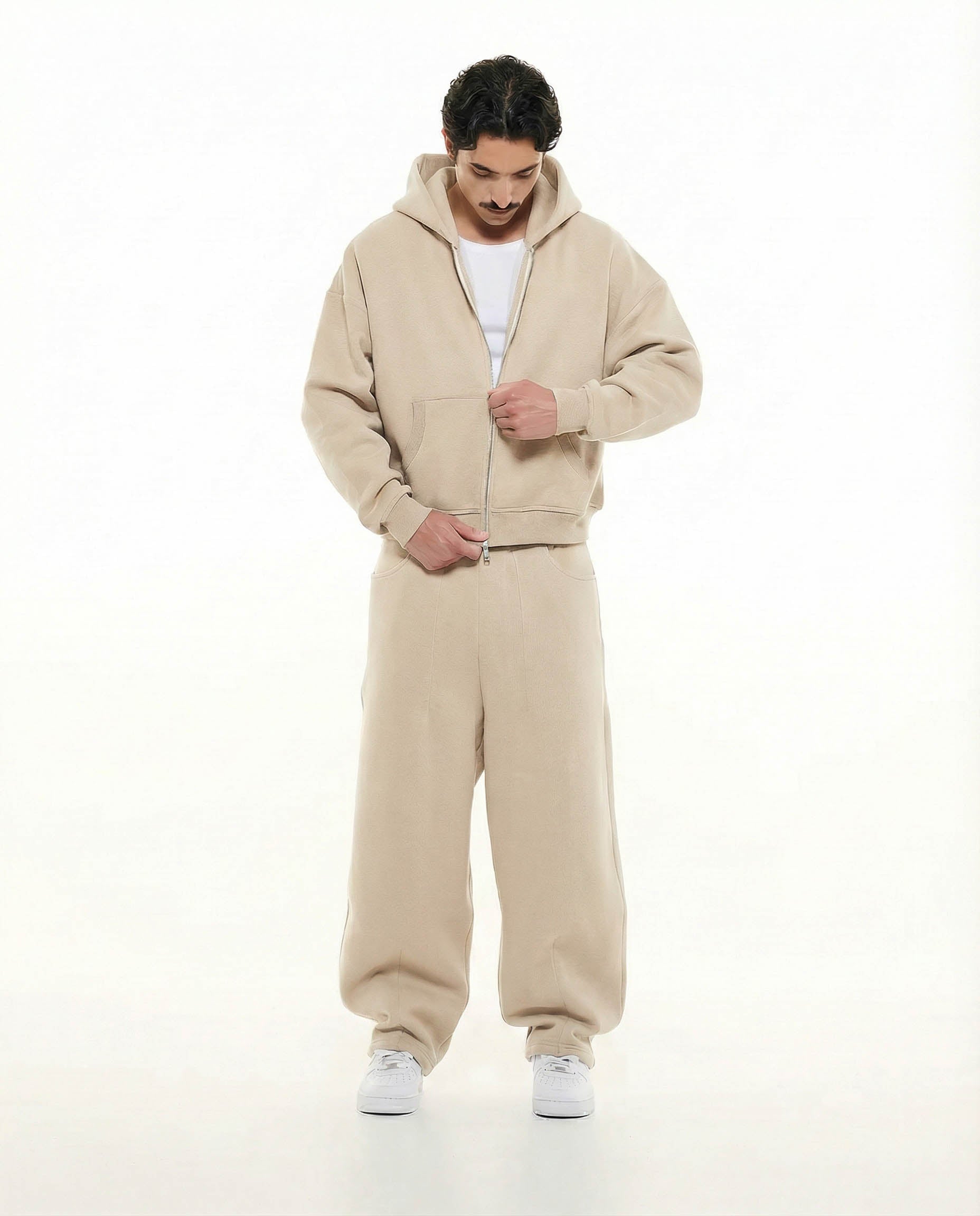 Comfy Zip Up - Beige