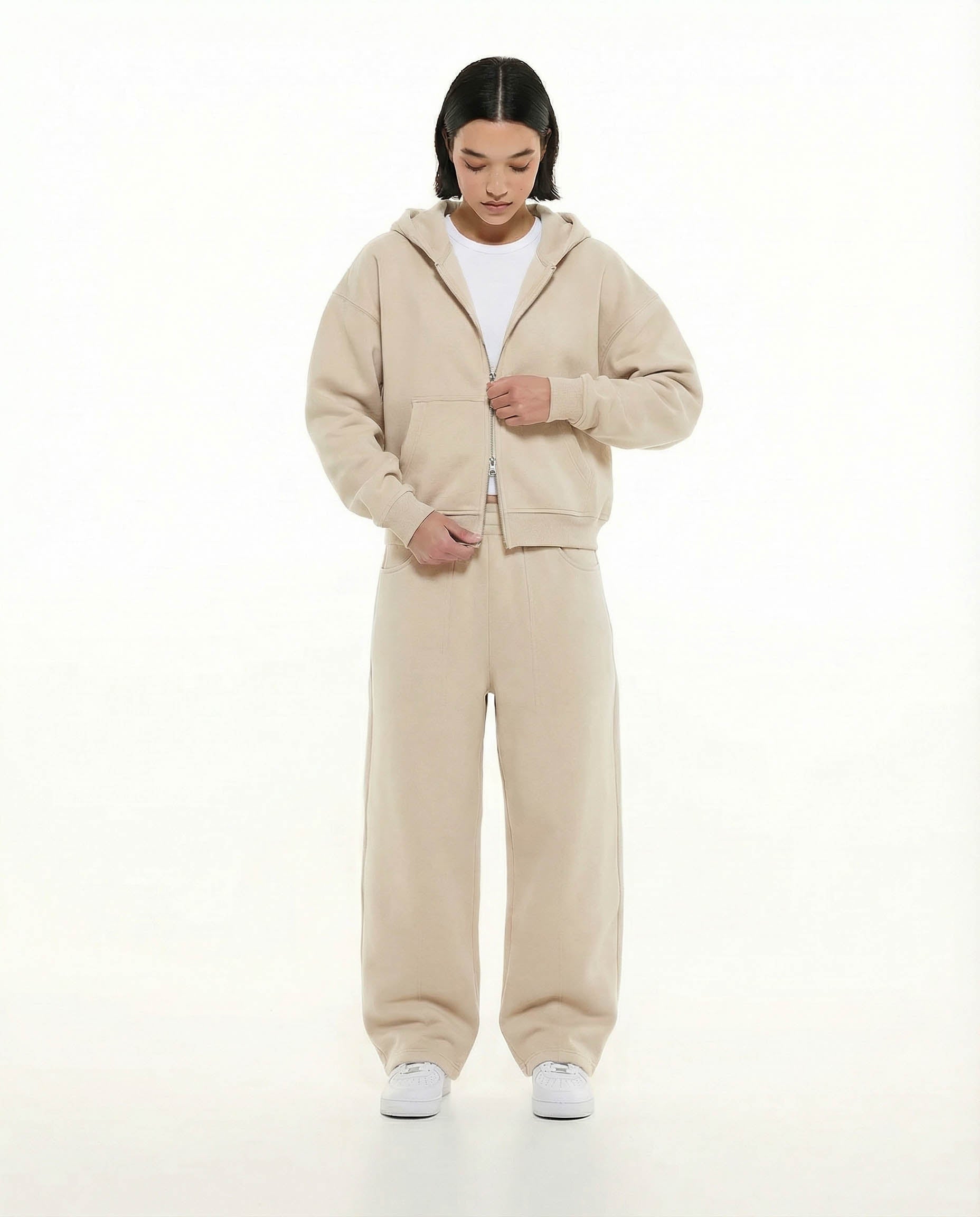 Comfy Zip Up - Beige