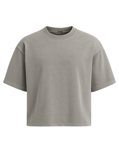 Light Grey Acid Washed Blank T-shirt