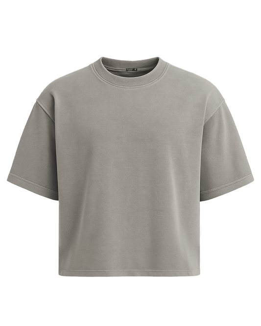 Light Grey Acid Washed Blank T-shirt